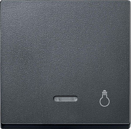 Клавиша с окошком для свет.индикации и пиктогр"свет", sm (антрацит) Merten Schneider Electric. Вид 1