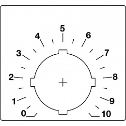 Шильдик для потенциометра (со шкалой: 0-10) ABB. Вид 1