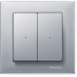 Sm, клавиша для модуля 2 кн. вык, алюм. Schneider Electric. Вид 1