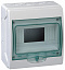 Бокс 8 мод.настенный IP65 серый с прозр.дверью,с доп. клеммником Schneider Electric. Вид 1.