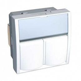 Розетка s-one 2xrj45 cat 6 неэкр r9003 Schneider Electric. Вид 1