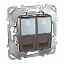 Розетка компьютерная 2хRJ45 кат.6 (графит) Unica Top Schneider Electric. Вид 1.