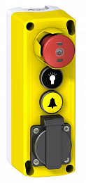 Кнопочный пост в сборе 3 команд xalfk3011e Schneider Electric. Вид 1