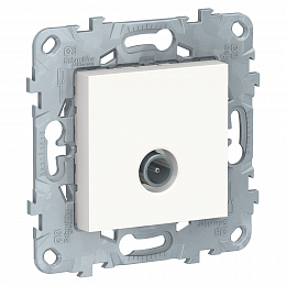 Розетка TV одиночная (белая) Unica New Schneider Electric. Вид 1