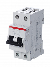 S202 C8 Автоматический выключатель 2-полюсный, 8А, 6кА (хар-ка C) ABB. Вид 1