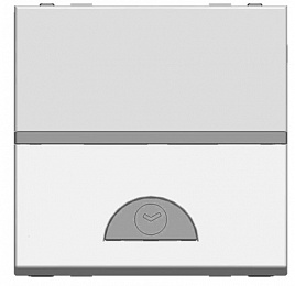 N2262.1 PL Механизм электронного выключателя на МОПТ с таймером 10 сек - 10 мин., 40-500 Вт, 2-модульный, серия Zenit, цвет серебристый ABB. Вид 1