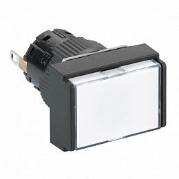 Сигнальная лампа 16ММ белая LED 24В DC IP65 прямоугольная Schneider Electric. Вид 1