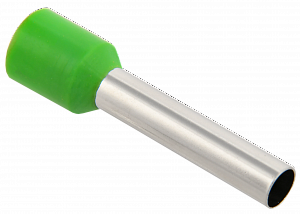Наконечник-гильза Е6018 6мм2 с изолированным фланцем (светло-зеленый) (100 шт) ИЭК. Вид 1