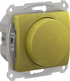 Светорегулятор поворотно-нажим,LED, RC, 315Вт, мех. (фисташковый) Glossa Systeme Electric. Вид 1