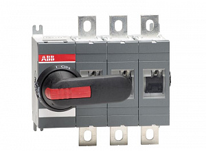OT315E03P Рубильник 3-х полюсный на 315А (c ручкой и переходником) ABB. Вид 1