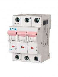 286589 PL6-B16/3 Автоматический выключатель 3-полюсный, 16А, 6kA (хар-ка B) Eaton. Вид 1