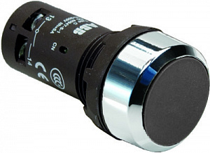 CP1-30B-02 Кнопка черная без фиксации 2HЗ ABB. Вид 1