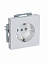 20 EUC-84-500 Розетка SCHUKO 16А 250В (davos/альпийский белый) Solo/Future ABB. Вид 3.