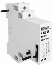 НД-103 Расцепитель независимый с доп.контактом 220В АС/DC монтаж справа (для ВА-101 и ВА-103) DEKraft. Вид 1