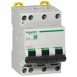 Автоматический выключатель N40N 3-полюсный+N 10kA 40А С Schneider Electric. Вид 1