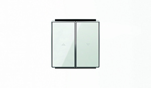 8544 CB Клавиша для механизма выключателя жалюзи 8144 и 8144.1,серия SKY, стекло белое ABB. Вид 1