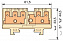 ENT  Клемма HD6/9.2G.3G quick-connect (fast on) 6,3x0,8мм, 6 мм. кв., 2 цепи (3 вертикальные + 2 вертикальные с тестовым гнездом) TYCO. Вид 1.
