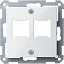 Центральная плата для розетки RJ11/RJ45,2 поста, qf sm (полярный белый) Merten Schneider Electric. Вид 1.