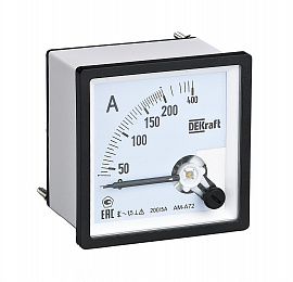 АМ-А96-400/5A-AC Амперметр аналоговый 400/5А AC 96х96мм КТ 1,5 трансф. подкл. DEKraft. Вид 1
