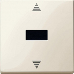 Выключатель управления жалюзи, кнопочный с ик-приемником (бежевый) Merten Schneider Electric. Вид 1