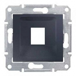 Адаптер для 1 коннектора RJ45, systimax, кат. 5е, кат. 6, utp (графит) Sedna Schneider Electric. Вид 1