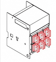 1SDA0 59673 R1 Корзина для выкатного выключателя E2 W FP 3p VR-VR ABB. Вид 1