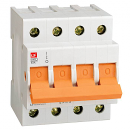 BKD Рубильник 4-полюсный, 100A, модульный LSis. Вид 1