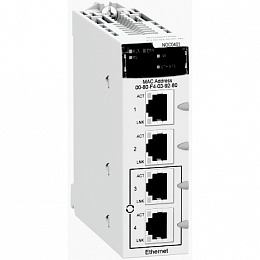 Модуль ethernet-ip и modbus tcp, 1x10/100base-t/tx Schneider Electric. Вид 1