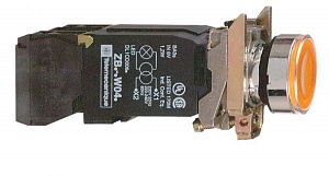 Кнопка 22мм 230в с возв. с подсв. xb4bw3545 Schneider Electric. Вид 1