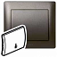 Клавиша для 1 клавишного выключателя с индикацией (dark bronze) Galea Life Legrand. Вид 1.