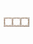 2513-92-507 Рамка 3-постовая с декоративной накладкой (слоновая кость) Basic55 ABB. Вид 3.