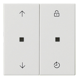 Накладка на жалюзийный выключатель (белый глянцевый) System 55 Gira. Вид 1