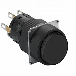 Кнопка 16мм черная с возвратом 2 но xb6eaa22p Schneider Electric. Вид 1