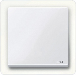 Клавиша одинарная IP44, sm (активный белый) Merten Schneider Electric. Вид 1