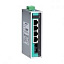 5-портовый неуправляемый коммутатор 10/100 BaseT(X) Ethernet, в металлическом корпусе, -10...+60C MOXA. Вид 1.