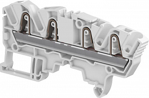 ZK4-4P Клемма втычная 4 мм² (серая) 4 зажима TYCO. Вид 1
