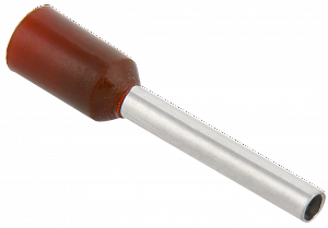 Е1012 Наконечник-гильза 1мм2 с изолированным фланцем (темно-красный) (100 шт) ИЭК. Вид 1