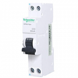 iDPN N Vigi+ Дифф. автомат 1P+N, 25A, 30mA, 6kA, тип A, электронный (хар-ка C) Schneider Electric. Вид 1