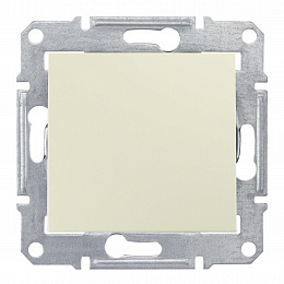 Переключатель 1-клавишный, сх. 6, 16А, 250В (бежевый) Sedna Schneider Electric. Вид 1