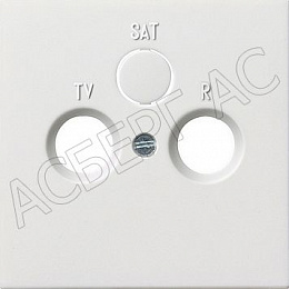 Накладка на TV-розетку (белый, глянцевый) F100 GIRA. Вид 1