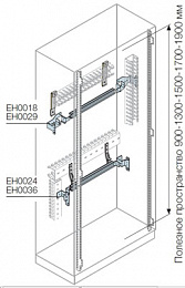 DIN-рейка Ш=800мм 36мод+фронт кронштейн ABB. Вид 1