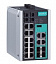 18-портовый управляемый коммутатор: 12х10/100 BaseT Ethernet, 4хGigabit Ethernet, 2х100BaseFX, -40...+75С MOXA. Вид 1.
