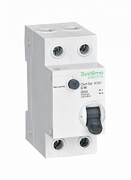 Дифф. автомат 1P+N, 16А, 30mA, тип AС, 4.5kA (хар-ка C) City9 Systeme Electric. Вид 1