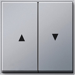 Клавиша для жалюзийного выключателя (алюминий) TX_44 Gira. Вид 1