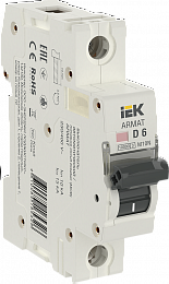 M10N Автоматический выключатель 1-полюсный, 6А, 10kA (хар-ка D) ИЭК. Вид 1