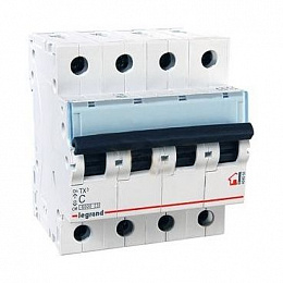 TX3 Автоматический выключатель 4-полюсный, 32А, 6kА (хар-ка C) Legrand. Вид 1