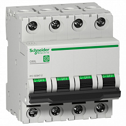Автоматический выключатель C60L 4-полюсный 1A C Schneider Electric. Вид 1