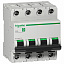 Автоматический выключатель C60L 4-полюсный 1A C Schneider Electric. Вид 1.