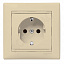Розетка без З.К. Valena (слоновая кость)  Legrand. Вид 1.
