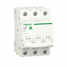 Автоматический выключатель 3-полюсный (АВ) B 25А 6кA Schneider Electric. Вид 1